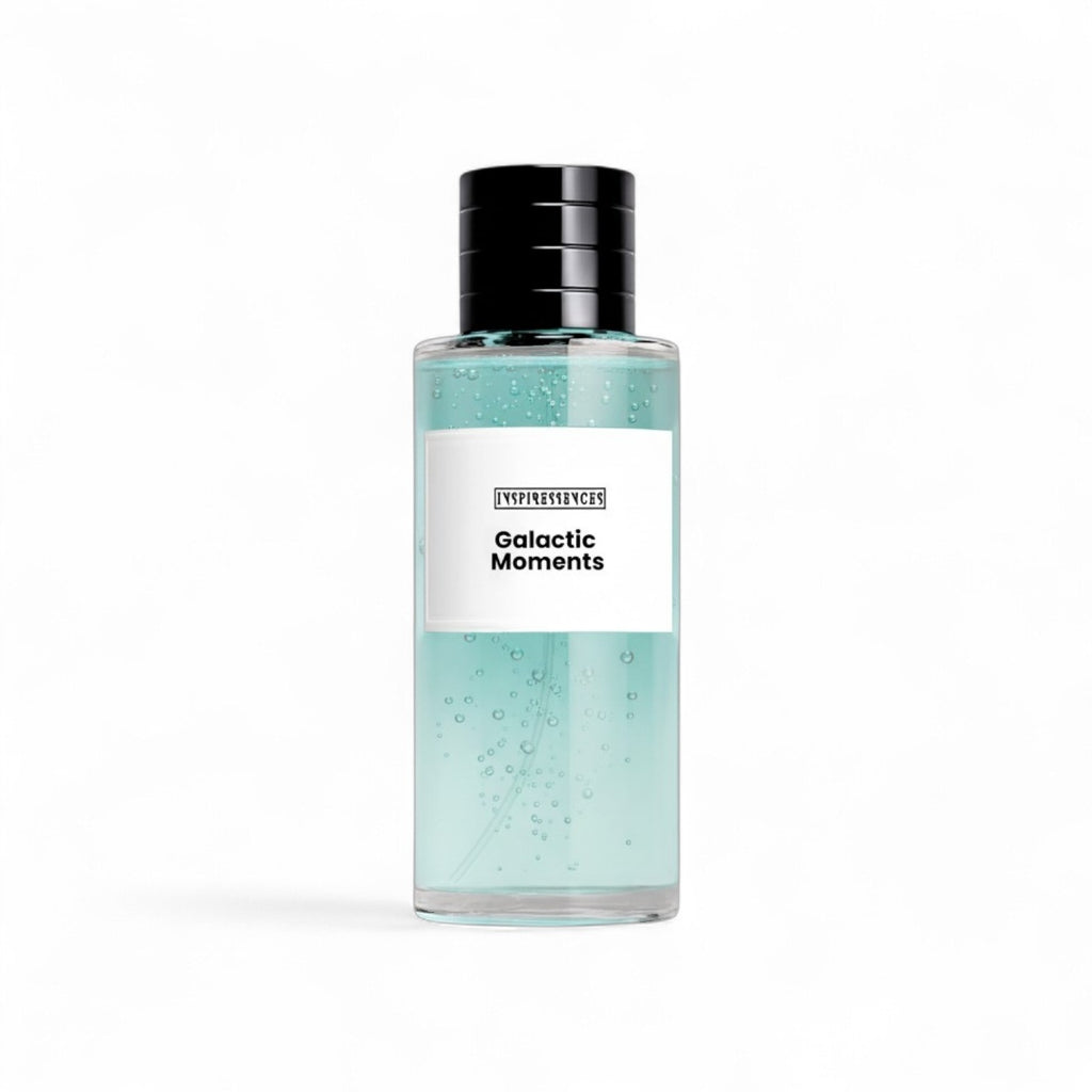 Galactic Moments Extrait de Parfum — amber, orange blossom and vanilla luxury fragrance bottle