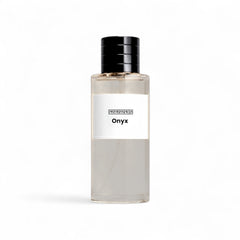 Onyx Extrait de Parfum — leather and cinnamon luxury men's fragrance bottle