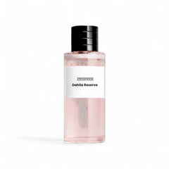 Dahlia Reserve Extrait de Parfum — Turkish rose, oud and lychee luxury feminine fragrance bottle